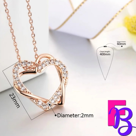 *NEW!* 18K White Gold Heart to Heart CZ Necklace - Picture 7 of 10